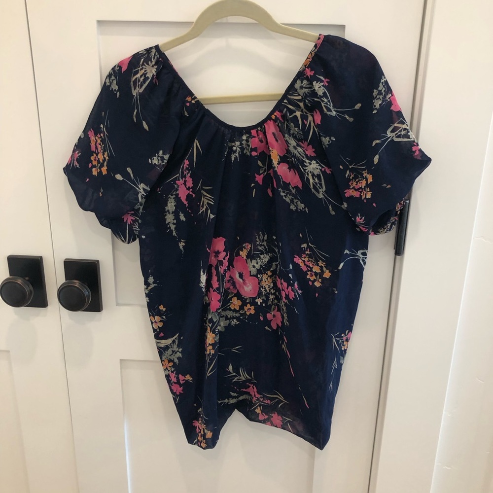 Floral chiffon top